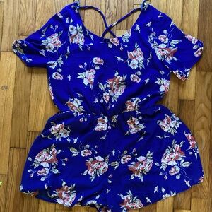 Sienna Sky Floral Short Sleeve Romper